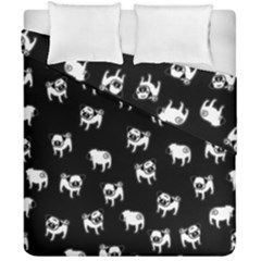 Pug Dog Pattern Duvet Cover Double Side (california King Size)