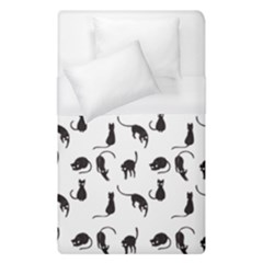 Black Cats Pattern Duvet Cover (single Size) by Valentinaart