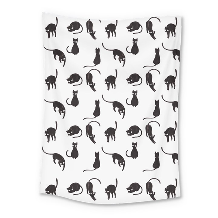 Black cats pattern Medium Tapestry