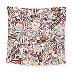 Colorful Abstract Floral Background Square Tapestry (large) by TastefulDesigns