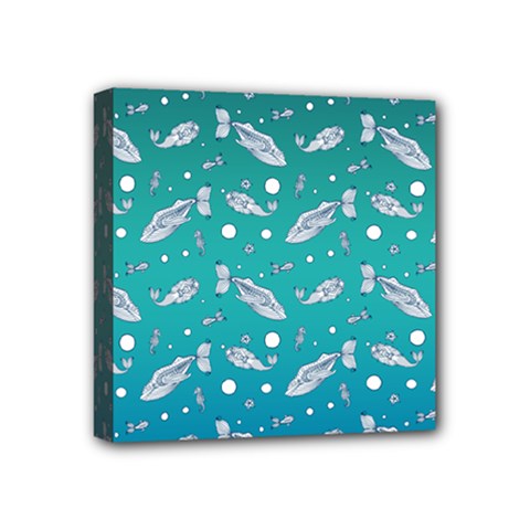 Under The Sea Paisley Mini Canvas 4  X 4 