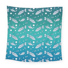 Under The Sea Paisley Square Tapestry (large)