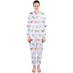 Assorted Birds Pattern Hooded Jumpsuit (ladies)  by linceazul