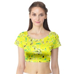 Sunny Flight Short Sleeve Crop Top (tight Fit) by arash1