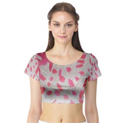 Winter Walk Short Sleeve Crop Top (tight Fit)