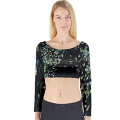 Night Flight Long Sleeve Crop Top (tight Fit) by arash1