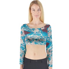 World Of Love Long Sleeve Crop Top (tight Fit)