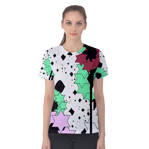 Star Flowers             Women s Cotton Tee by LalyLauraFLM