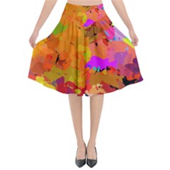 Colorful Shapes          Flared Midi Skirt