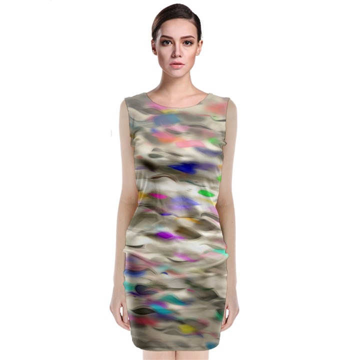 Colorful watercolors                Classic Sleeveless Midi Dress