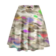 Colorful Watercolors             High Waist Skirt by LalyLauraFLM