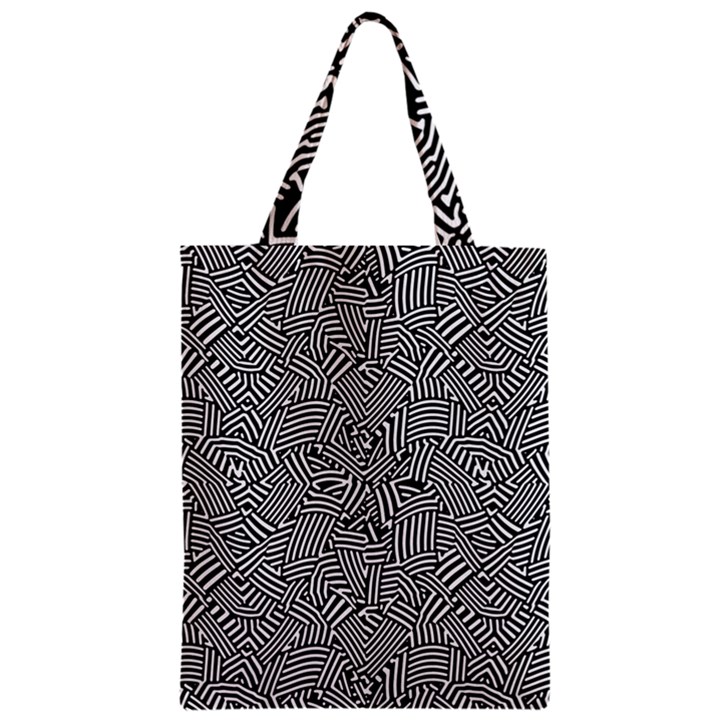 Modern Intricate Optical Zipper Classic Tote Bag