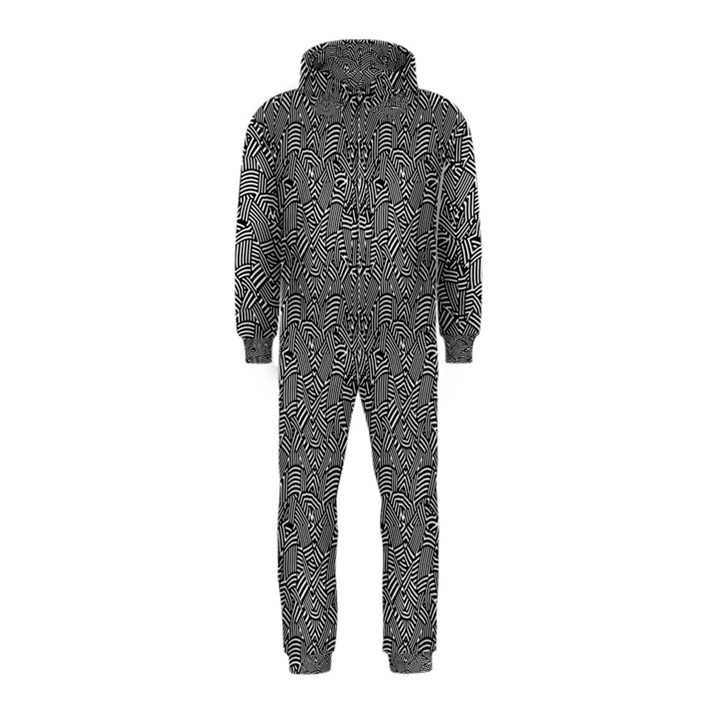 Modern Intricate Optical Pattern Hooded Jumpsuit (Kids)