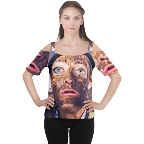 Shitfaced Women s Cutout Shoulder Tee by RakeClag