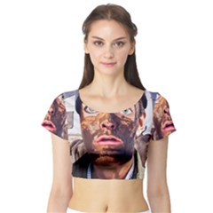 Shitfaced Short Sleeve Crop Top (tight Fit) by RakeClag