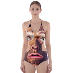 Shitfaced Cut-out One Piece Swimsuit by RakeClag