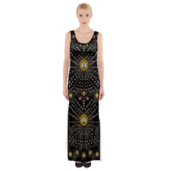 Lace Of Pearls In The Earth Galaxy Pop Art Maxi Thigh Split Dress by pepitasart