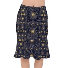 Lace Of Pearls In The Earth Galaxy Pop Art Mermaid Skirt