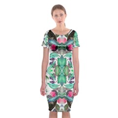 Birds In Rainforest Classic Short Sleeve Midi Dress