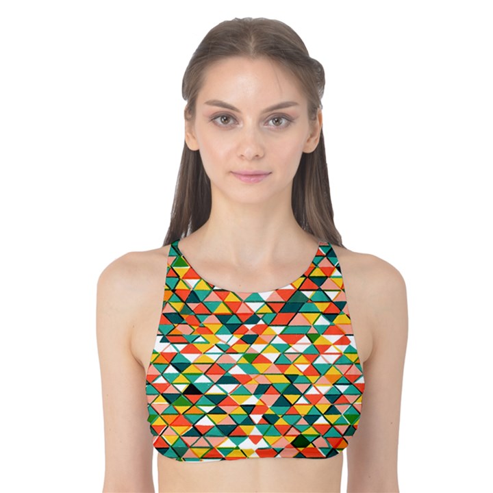 Geometric Print Designs 1 Tank Bikini Top