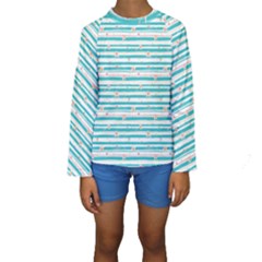 Stripes Print Designs 2 Kids  Long Sleeve Swimwear