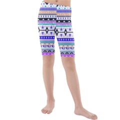 Modern Tribal 1 Kids  Mid Length Swim Shorts