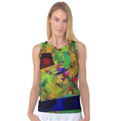 Green Paint             Women s Basketball Tank Top