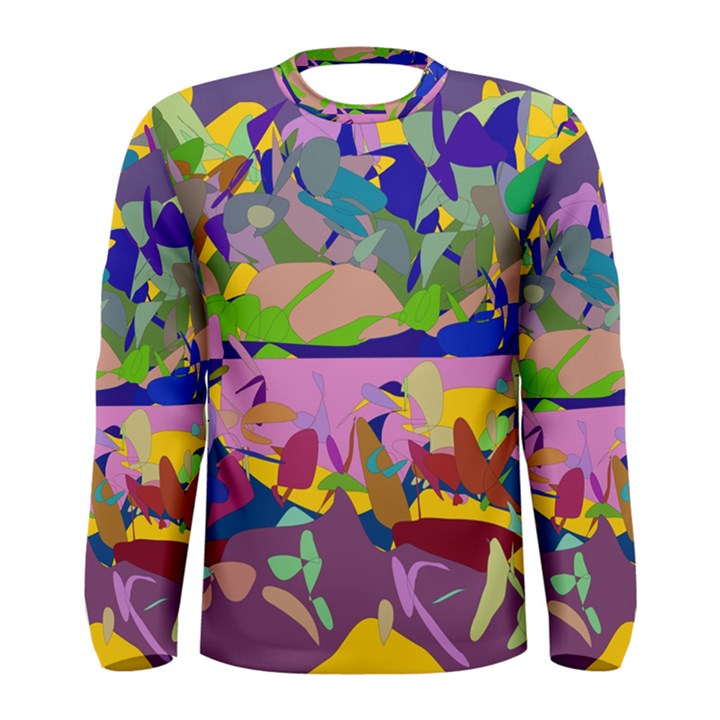 Shapes in retro colors              Men Long Sleeve T-shirt