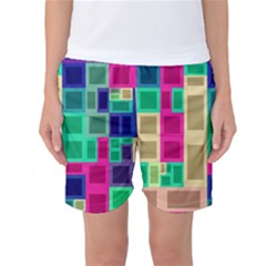 Rectangles And Squares        Women s Basketball Shorts by LalyLauraFLM