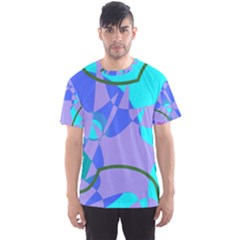 Purple Blue Shapes              Men s Sport Mesh Tee