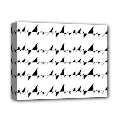 Black And White Wavy Stripes Pattern Deluxe Canvas 14  X 11  by dflcprints