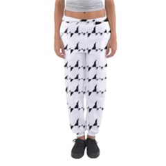 Black And White Wavy Stripes Pattern Women s Jogger Sweatpants