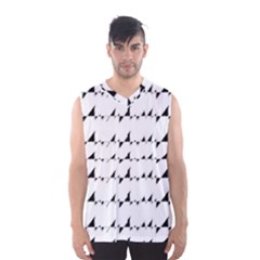 Black And White Wavy Stripes Pattern Men s Basketball Tank Top