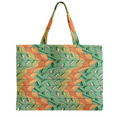 Emerald And Salmon Pattern Zipper Mini Tote Bag by linceazul