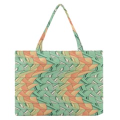 Emerald And Salmon Pattern Medium Zipper Tote Bag by linceazul