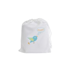 Cute Tweet Drawstring Pouches (small)  by linceazul