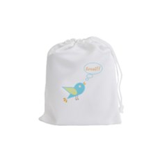 Cute Tweet Drawstring Pouches (medium)  by linceazul