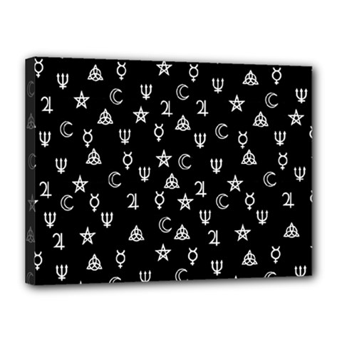 Witchcraft Symbols  Canvas 16  X 12  by Valentinaart