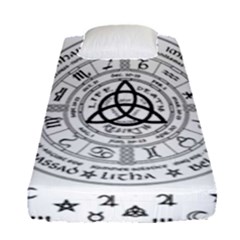 Witchcraft Symbols  Fitted Sheet (single Size) by Valentinaart