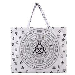 Witchcraft Symbols  Zipper Large Tote Bag by Valentinaart