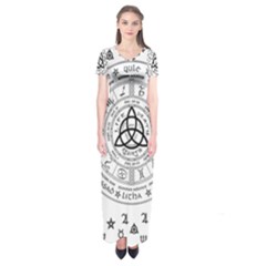 Witchcraft Symbols  Short Sleeve Maxi Dress by Valentinaart