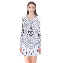 Witchcraft Symbols  Flare Dress by Valentinaart