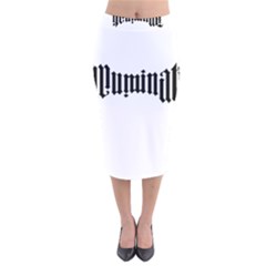 Illuminati Velvet Midi Pencil Skirt by Valentinaart