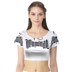 Illuminati Short Sleeve Crop Top (tight Fit) by Valentinaart