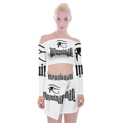 Illuminati Off Shoulder Top With Skirt Set by Valentinaart