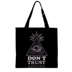 Illuminati Zipper Grocery Tote Bag by Valentinaart