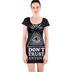 Illuminati Short Sleeve Bodycon Dress by Valentinaart