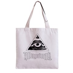 Illuminati Zipper Grocery Tote Bag by Valentinaart