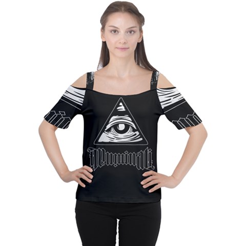 Illuminati Women s Cutout Shoulder Tee by Valentinaart