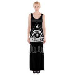 Illuminati Maxi Thigh Split Dress by Valentinaart